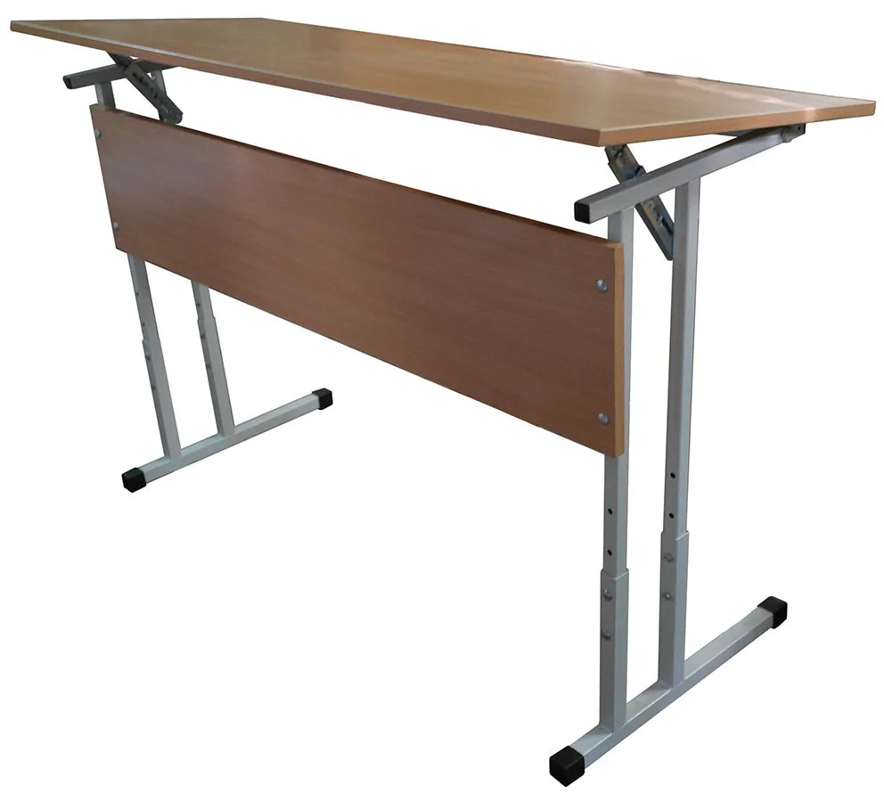 Стол ученический регулируемый (одномест./двухмест.) №2-4, №4-6 с рег. углом наклона столешницы