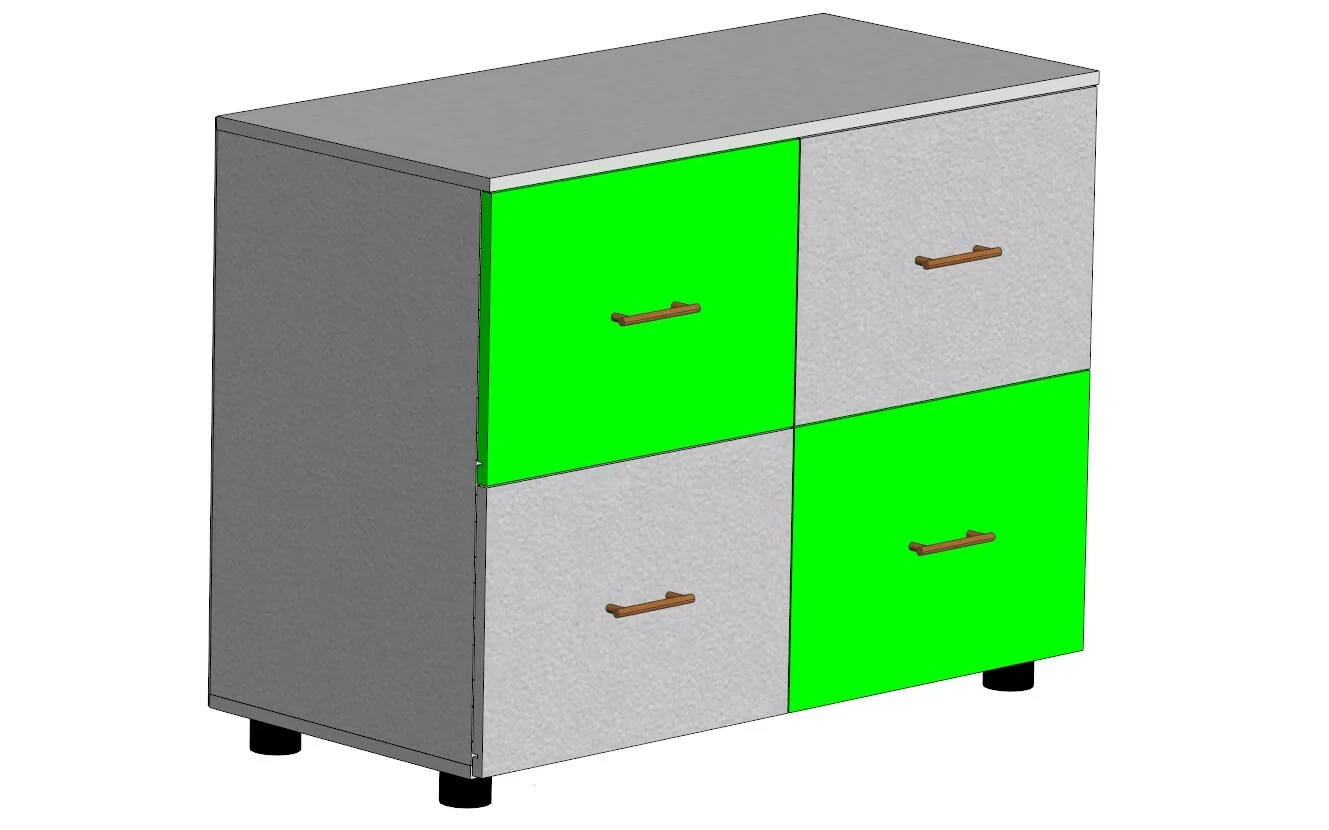 Тумба Лего с 4-мя выдвижными ящиками